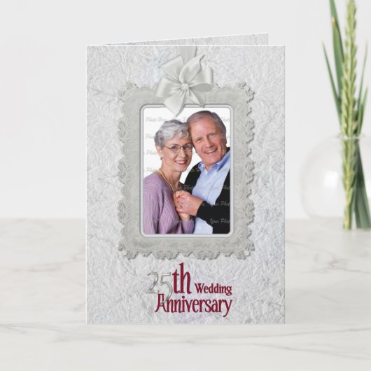 Silberner Jahrestag Karte (Vorderseite)