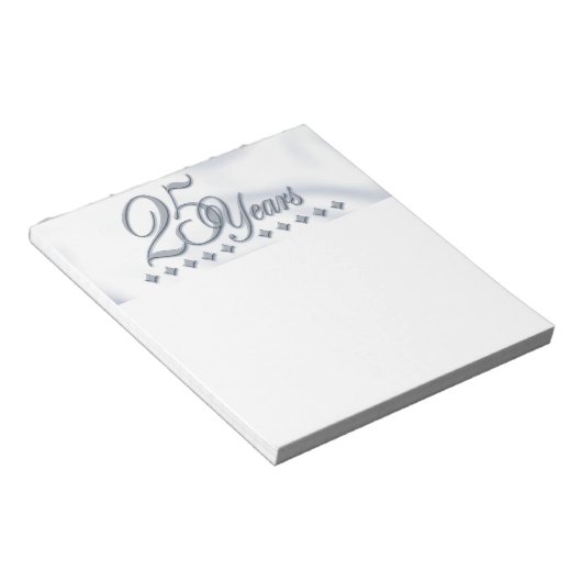 Silberner Jahrestag! Notizblock (angewinkelt)