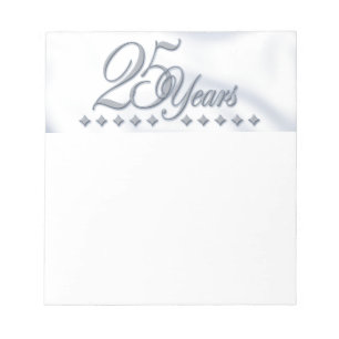 Silberner Jahrestag! Notizblock