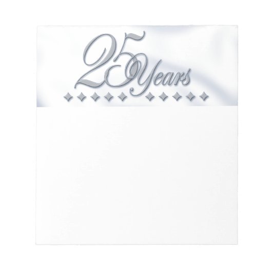 Silberner Jahrestag! Notizblock (Vorderseite)