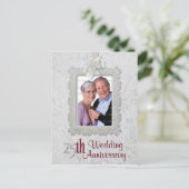 Silberner Jahrestag Postkarte (Stehend Vorderseite)