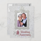 Silberner Jahrestag Postkarte (Vorne/Hinten)