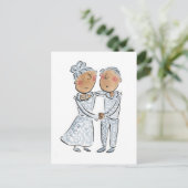 Silberner Jahrestag Postkarte (Stehend Vorderseite)