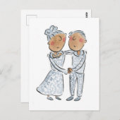 Silberner Jahrestag Postkarte (Vorne/Hinten)