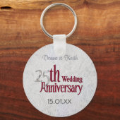 Silberner Jahrestag Schlüsselanhänger (Vorderseite)