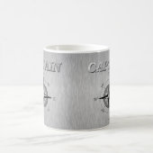 Silberner Kapitän mit Kompassrose Kaffeetasse (Mittel)
