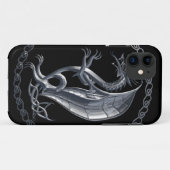 Silberner keltischer Drache Case-Mate iPhone Hülle (Rückseite (Horizontal))