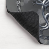 Silberner keltischer Drache Mousepad (Ecke)