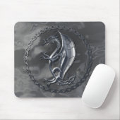 Silberner keltischer Drache Mousepad (Mit Mouse)