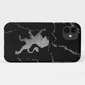Silberner Königslöwe Case-Mate iPhone Hülle (Rückseite (Horizontal))