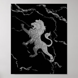 Silberner Königslöwe Poster