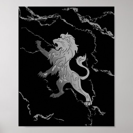 Silberner Königslöwe Poster (Vorne)