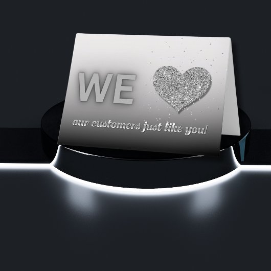 Silberner Kunde Vielen Dank für Ihre Wertschätzung Dankeskarte