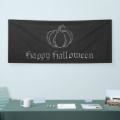 Silberner Kürbis Halloween Banner (Messe)