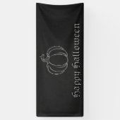 Silberner Kürbis Halloween Banner (Vertikal)