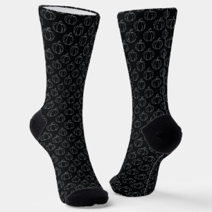 Silberner Kürbis Halloween Socken