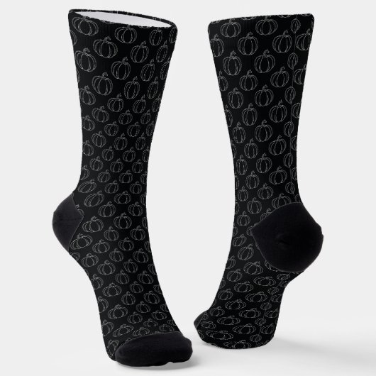 Silberner Kürbis Halloween Socken (Gewinkelt)