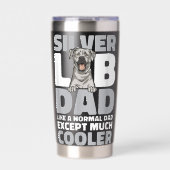 Silberner Labrador Retriever Silberner Lab Dad Thermobecher (Vorderseite)