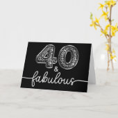 Silberner Leopard 40 und Fabelhaft Schwarz Karte (Gelbe Blume)
