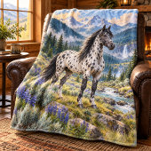Silberner Leopard Appaloosa in Spring Valley Fleecedecke
