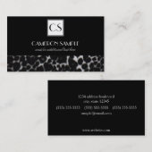 Silberner Leopard Visitenkarte (Vorne/Hinten)