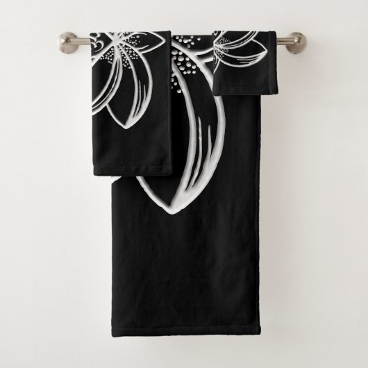 Silberner Lotus  Badhandtuch Set (Insitu)