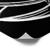 Silberner Lotus Poster (Ecke)