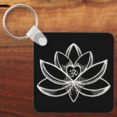 Silberner Lotus  Schlüsselanhänger (Vorderseite)