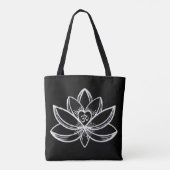 Silberner Lotus Tasche (Rückseite)
