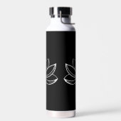 Silberner Lotus Trinkflasche (Links)
