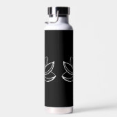 Silberner Lotus Trinkflasche (Rechts)