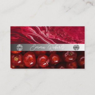 Silberner Marmor Rosa Diamant Coach Visitenkarte