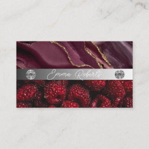Silberner Marmor Rosa Diamant Coach Visitenkarte