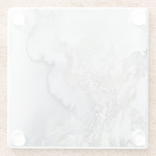 Silberner MarmorglasUntersetzer Glasuntersetzer (Rückseite)