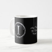 Silberner, mattierter Buchstabe I Kaffeetasse (Vorderseite Links)