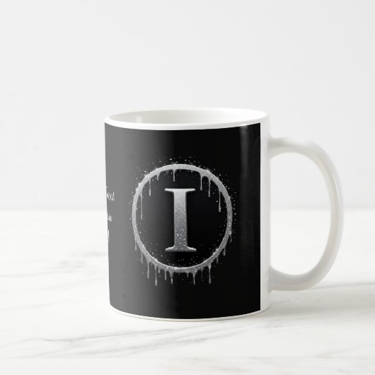Silberner, mattierter Buchstabe I Kaffeetasse (Rechts)