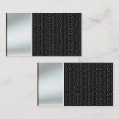 Silberner Metallblick auf Visitenkarte (Vorne/Hinten)