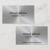 Silberner MetallGlanz - Visitenkarte (Vorne/Hinten)