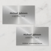 Silberner MetallGlanz - Visitenkarte (Vorne/Hinten)