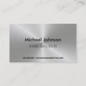 Silberner MetallGlanz - Visitenkarte (Rückseite)