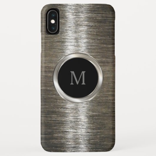 Silberner metallischer das Monogramm-Entwurf der Case-Mate iPhone Hülle (Rückseite)