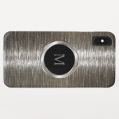Silberner metallischer das Monogramm-Entwurf der Case-Mate iPhone Hülle (Rückseite (Horizontal))