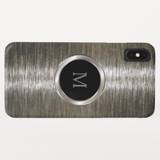 Silberner metallischer das Monogramm-Entwurf der Case-Mate iPhone Hülle (Rückseite (Horizontal))