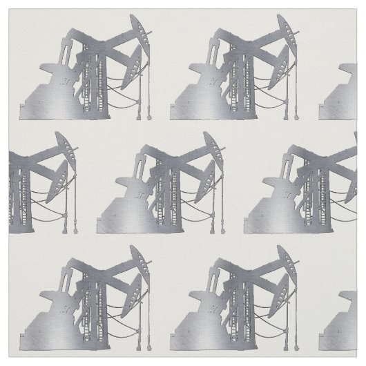 Silberner Metallöl-Pumpanlage-Entwurf Stoff (Muster)