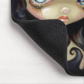 "Silberner mit Augen Wolf" Mousepad (Ecke)