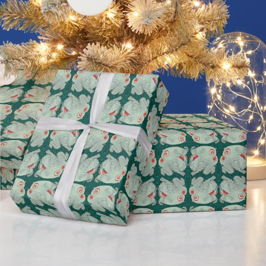 Silberner Mothman Geschenkpapier (Feiertage)