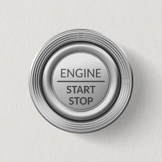 Silberner Motor-Start-Stopp-Knopf Button (Vorderseite)