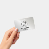 Silberner Name des Firmenlogos Ausweis (Handheld)