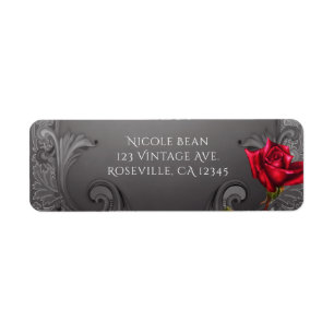 Silberner Ornamental Vintage Fancy Rote Rosen Hoch