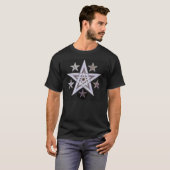 silberner Pentagram T-Shirt (Vorne ganz)